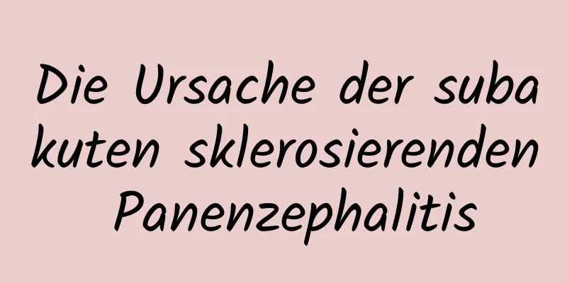 Die Ursache der subakuten sklerosierenden Panenzephalitis