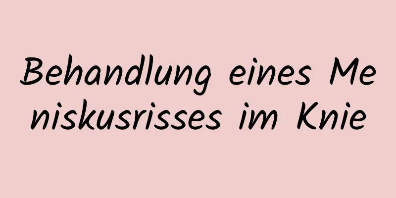 Behandlung eines Meniskusrisses im Knie