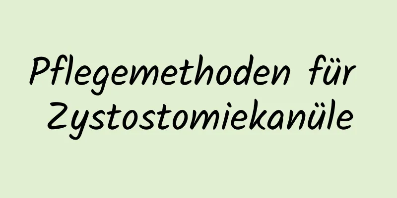 Pflegemethoden für Zystostomiekanüle