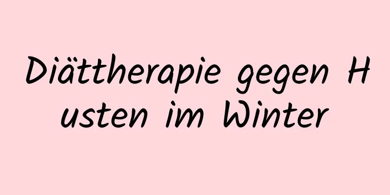 Diättherapie gegen Husten im Winter