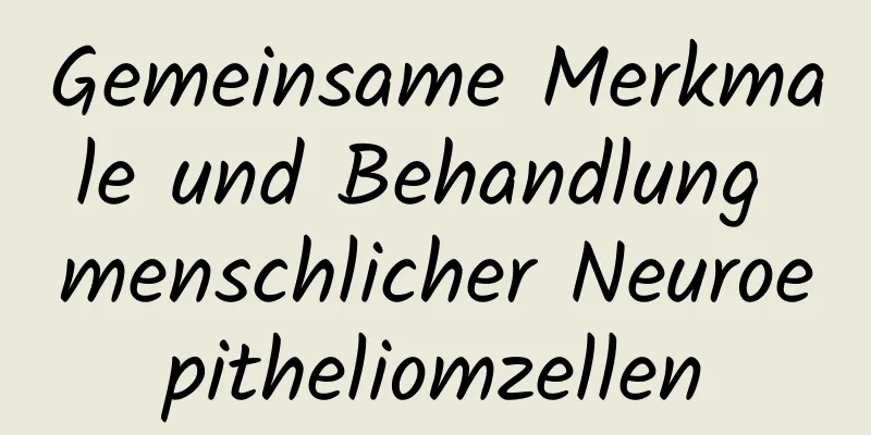 Gemeinsame Merkmale und Behandlung menschlicher Neuroepitheliomzellen