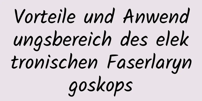 Vorteile und Anwendungsbereich des elektronischen Faserlaryngoskops
