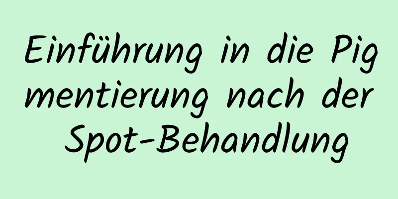 Einführung in die Pigmentierung nach der Spot-Behandlung