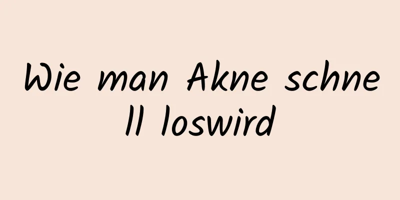 Wie man Akne schnell loswird