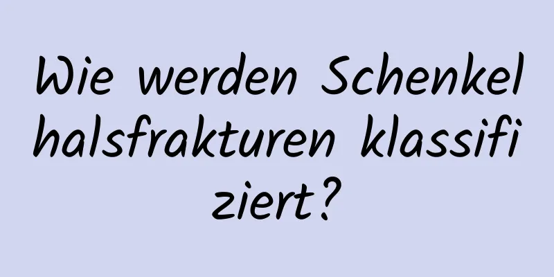 Wie werden Schenkelhalsfrakturen klassifiziert?