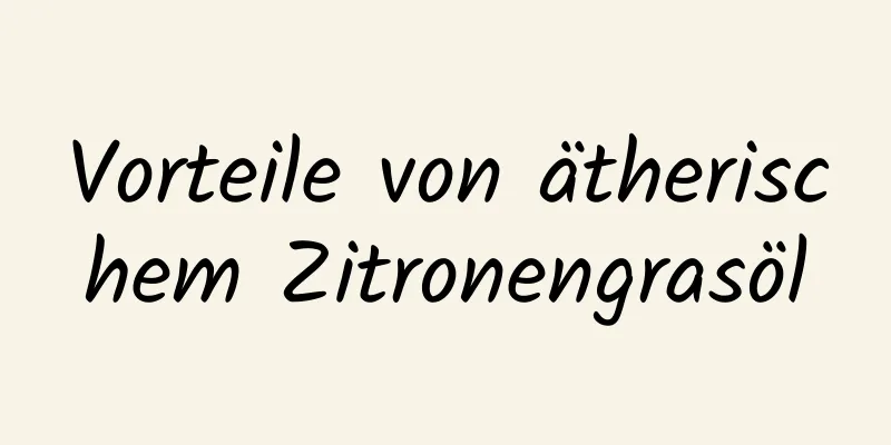 Vorteile von ätherischem Zitronengrasöl