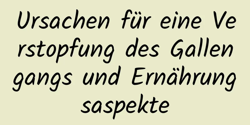 Ursachen für eine Verstopfung des Gallengangs und Ernährungsaspekte