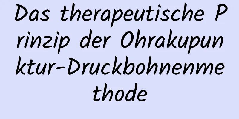Das therapeutische Prinzip der Ohrakupunktur-Druckbohnenmethode