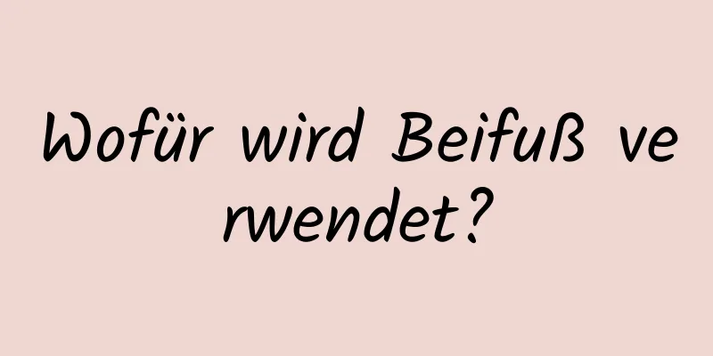 Wofür wird Beifuß verwendet?