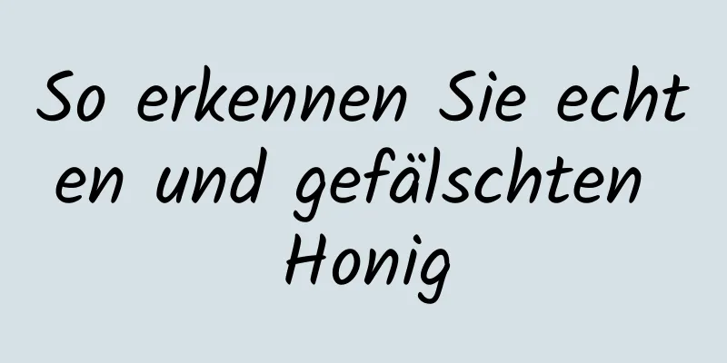 So erkennen Sie echten und gefälschten Honig