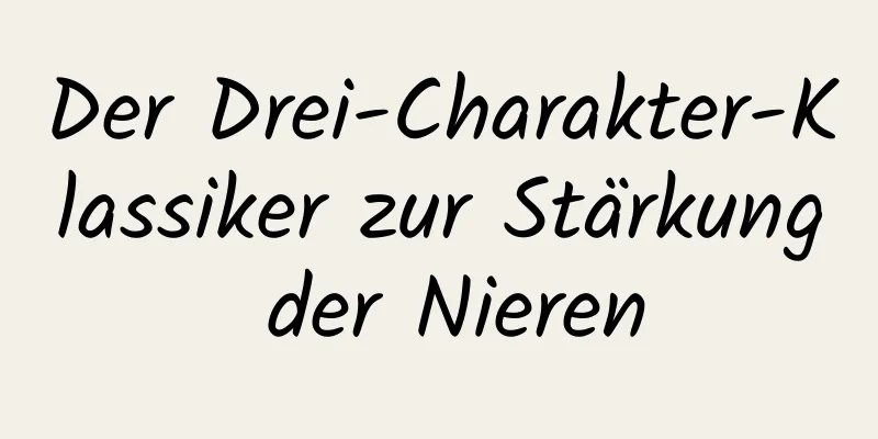 Der Drei-Charakter-Klassiker zur Stärkung der Nieren