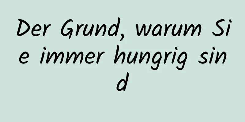 Der Grund, warum Sie immer hungrig sind