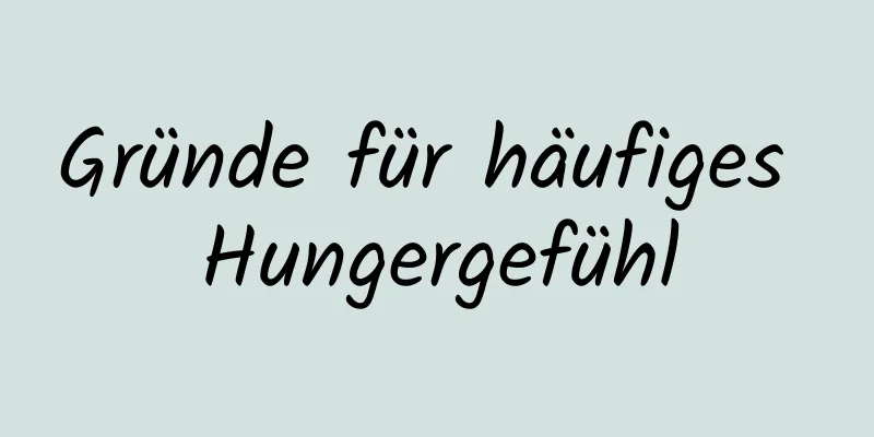 Gründe für häufiges Hungergefühl