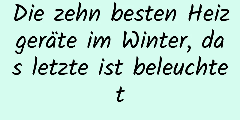 Die zehn besten Heizgeräte im Winter, das letzte ist beleuchtet