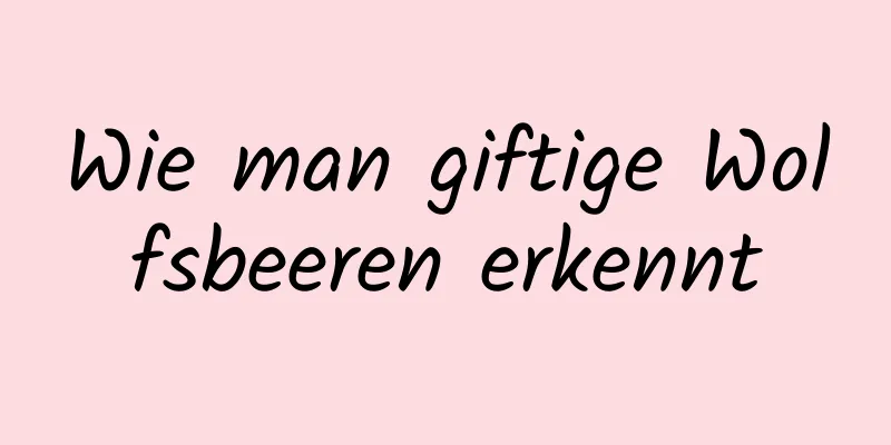 Wie man giftige Wolfsbeeren erkennt