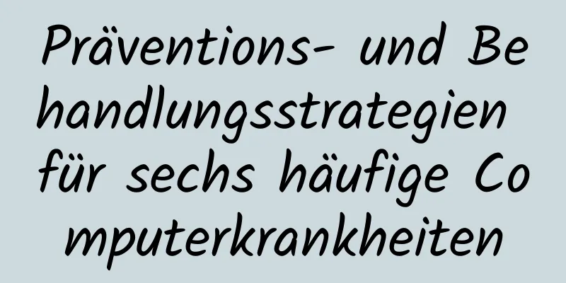 Präventions- und Behandlungsstrategien für sechs häufige Computerkrankheiten