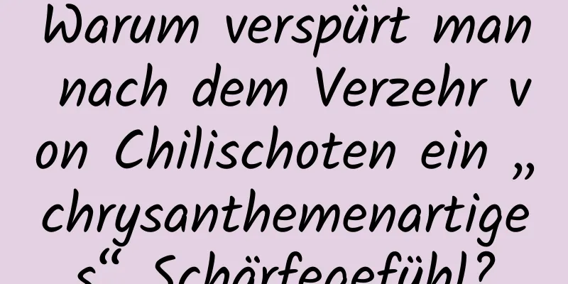 Warum verspürt man nach dem Verzehr von Chilischoten ein „chrysanthemenartiges“ Schärfegefühl?