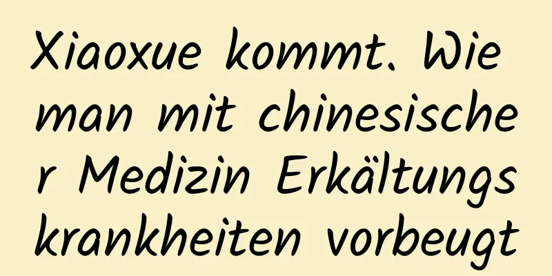 Xiaoxue kommt. Wie man mit chinesischer Medizin Erkältungskrankheiten vorbeugt