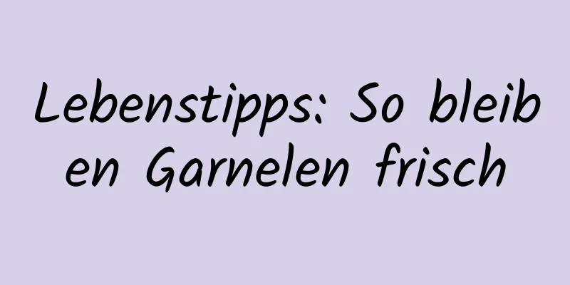Lebenstipps: So bleiben Garnelen frisch