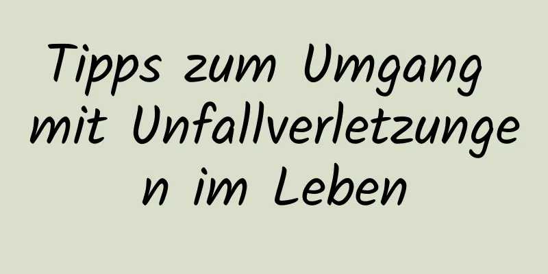 Tipps zum Umgang mit Unfallverletzungen im Leben