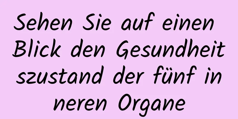 Sehen Sie auf einen Blick den Gesundheitszustand der fünf inneren Organe