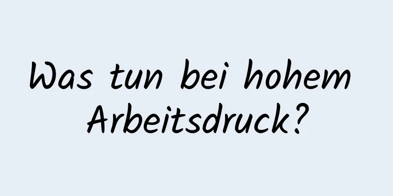 Was tun bei hohem Arbeitsdruck?