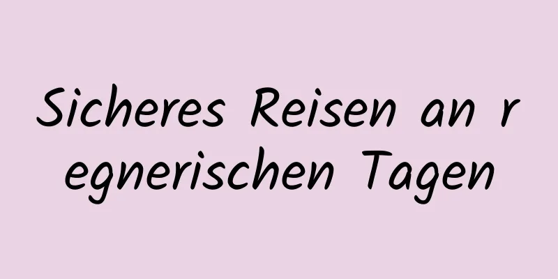 Sicheres Reisen an regnerischen Tagen