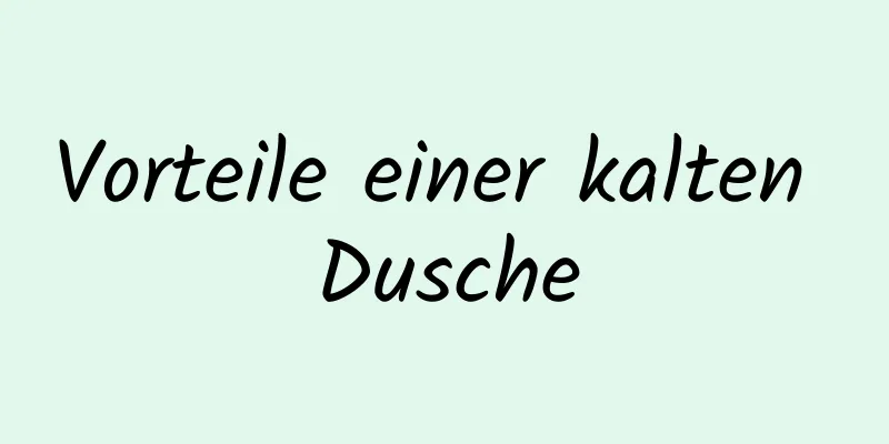 Vorteile einer kalten Dusche