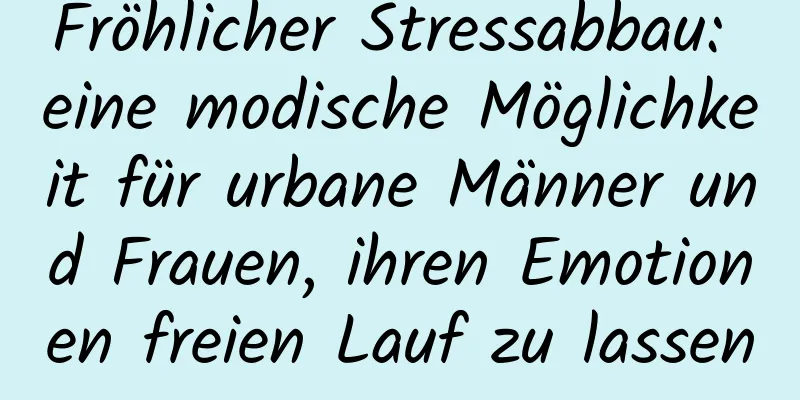 Fröhlicher Stressabbau: eine modische Möglichkeit für urbane Männer und Frauen, ihren Emotionen freien Lauf zu lassen