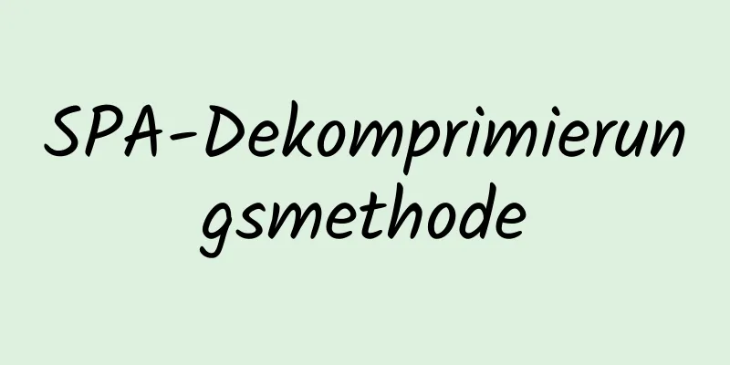 SPA-Dekomprimierungsmethode
