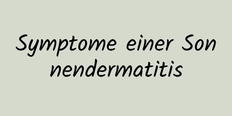 Symptome einer Sonnendermatitis