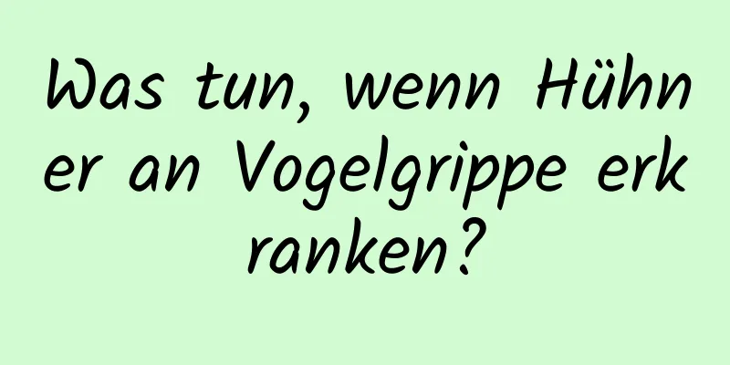 Was tun, wenn Hühner an Vogelgrippe erkranken?