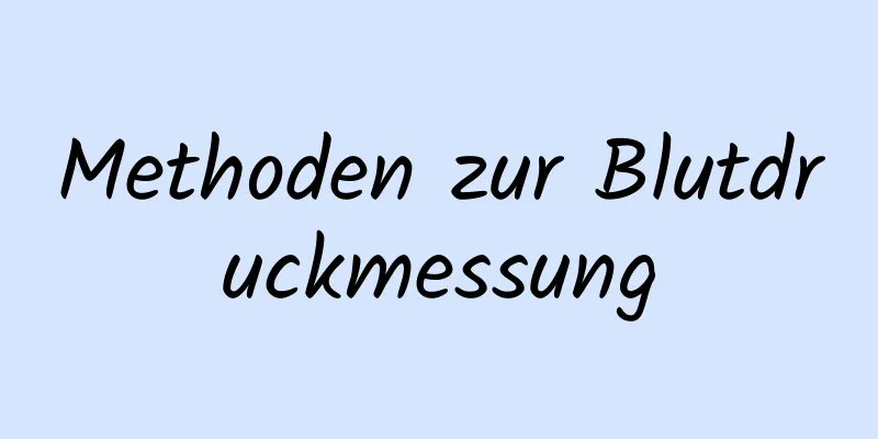 Methoden zur Blutdruckmessung