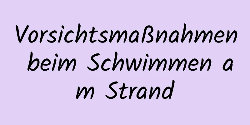 Vorsichtsmaßnahmen beim Schwimmen am Strand