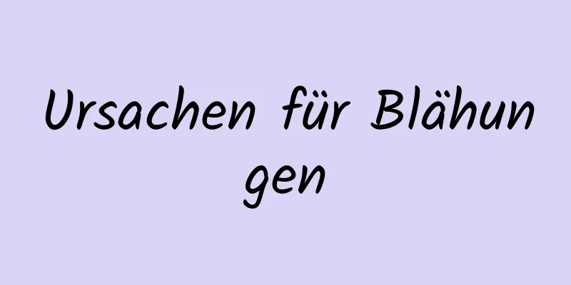 Ursachen für Blähungen