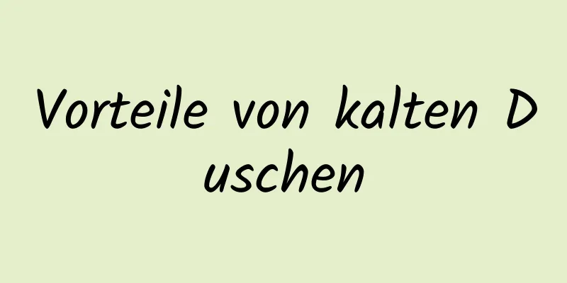 Vorteile von kalten Duschen