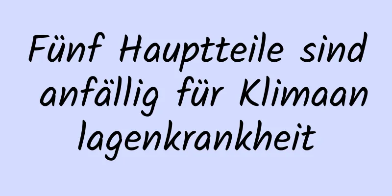 Fünf Hauptteile sind anfällig für Klimaanlagenkrankheit
