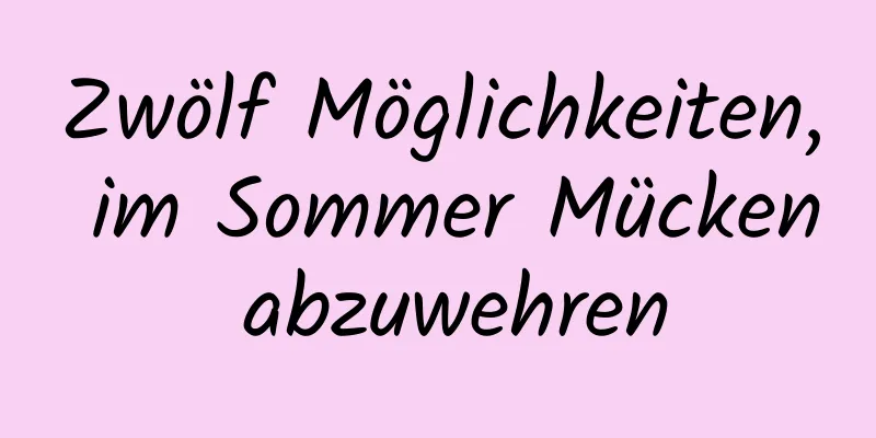 Zwölf Möglichkeiten, im Sommer Mücken abzuwehren