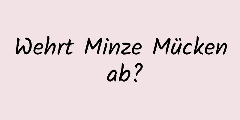 Wehrt Minze Mücken ab?