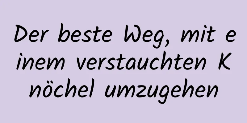 Der beste Weg, mit einem verstauchten Knöchel umzugehen