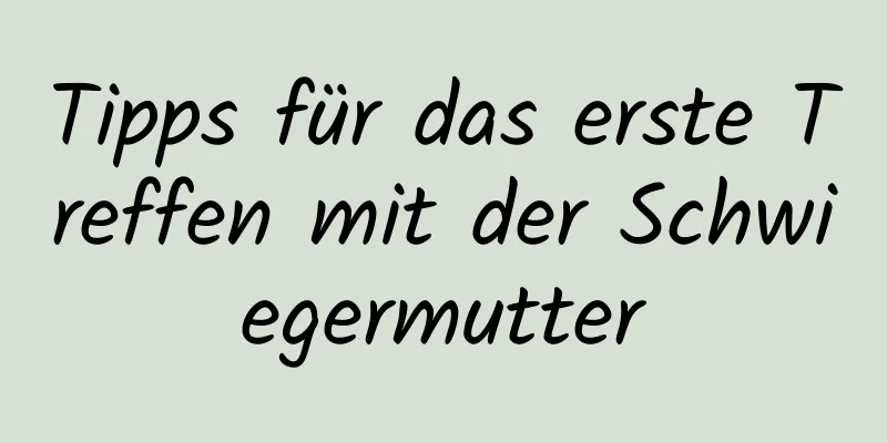 Tipps für das erste Treffen mit der Schwiegermutter