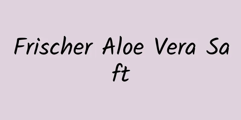 Frischer Aloe Vera Saft