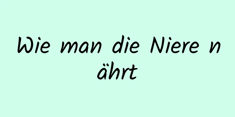 Wie man die Niere nährt