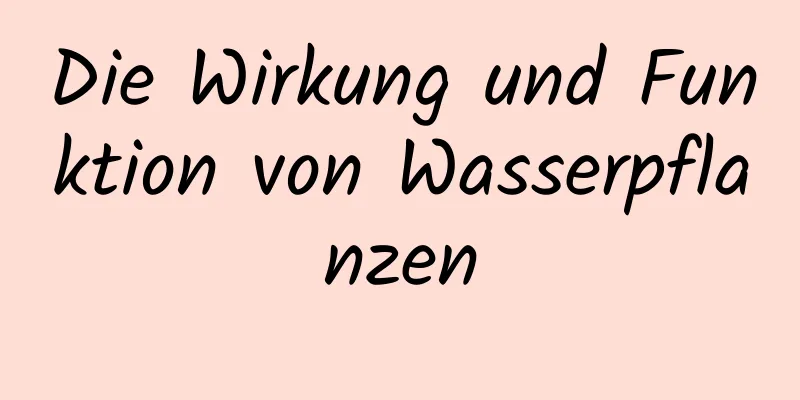 Die Wirkung und Funktion von Wasserpflanzen