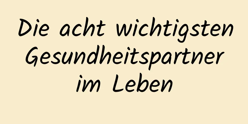 Die acht wichtigsten Gesundheitspartner im Leben