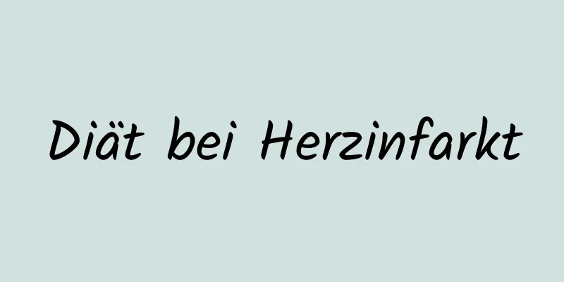 Diät bei Herzinfarkt