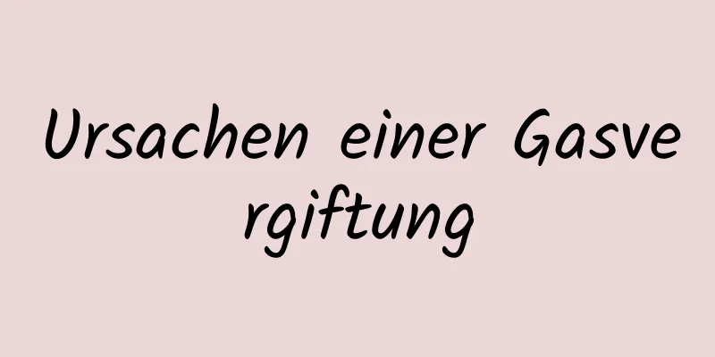 Ursachen einer Gasvergiftung