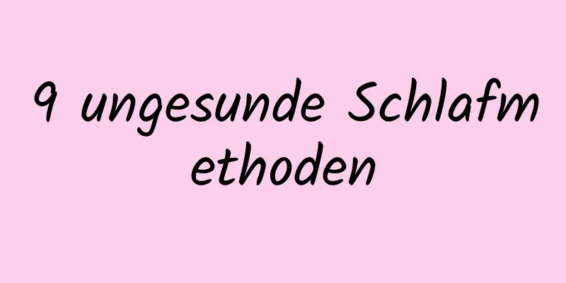 9 ungesunde Schlafmethoden