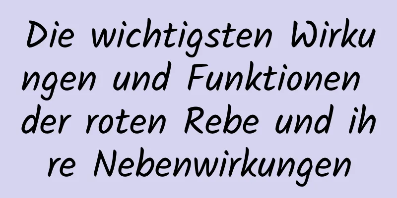 Die wichtigsten Wirkungen und Funktionen der roten Rebe und ihre Nebenwirkungen