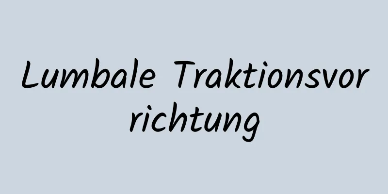 Lumbale Traktionsvorrichtung